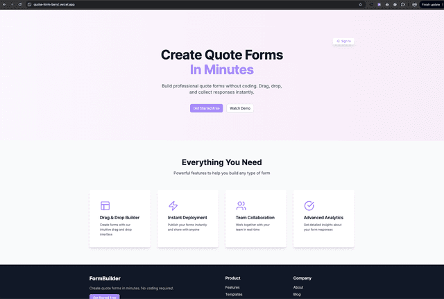 Quote Form Builder